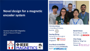 Award won at IEEE Magnetics Summer School