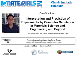 Online seminar BCMaterials One-Sun Lee