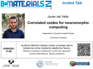 Correlated oxides for neuromorphic computing by Javier del Valle