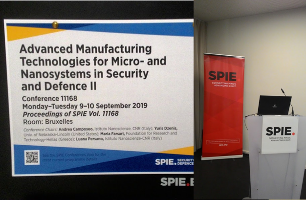 BCMaterials at Smart Sensors and Actuators at the SPIE meeting on Security and Defence