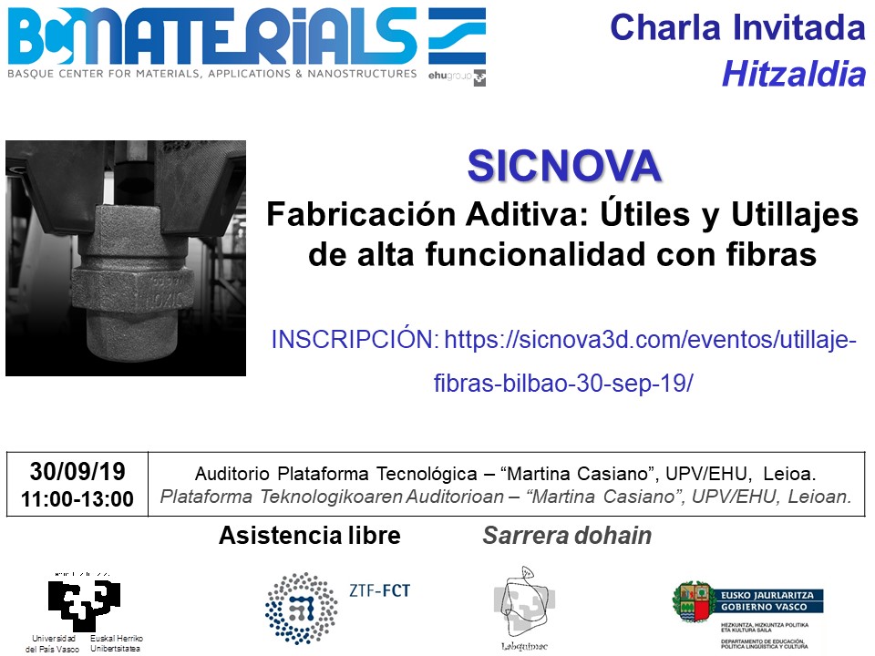 SICNOVA Fabricación Aditiva: Útiles y Utillajes de alta funcionalidad con fibras