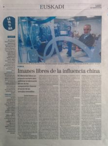 BCMaterials appears in the "El Mundo" newspaper BCMaterials appears in the "El Mundo" newspaper