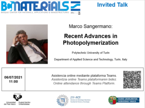 BCMaterials invited talk: Marco Sangermano