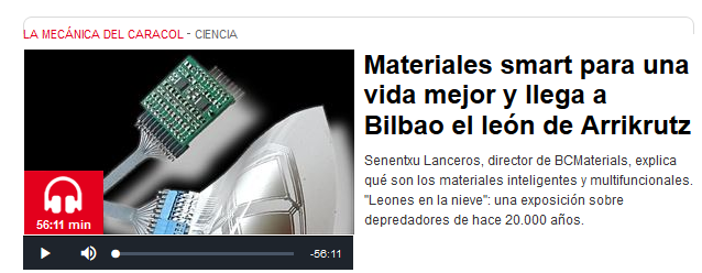 BCMaterials en Radio Euskadi! BCMaterials en Radio Euskadi!