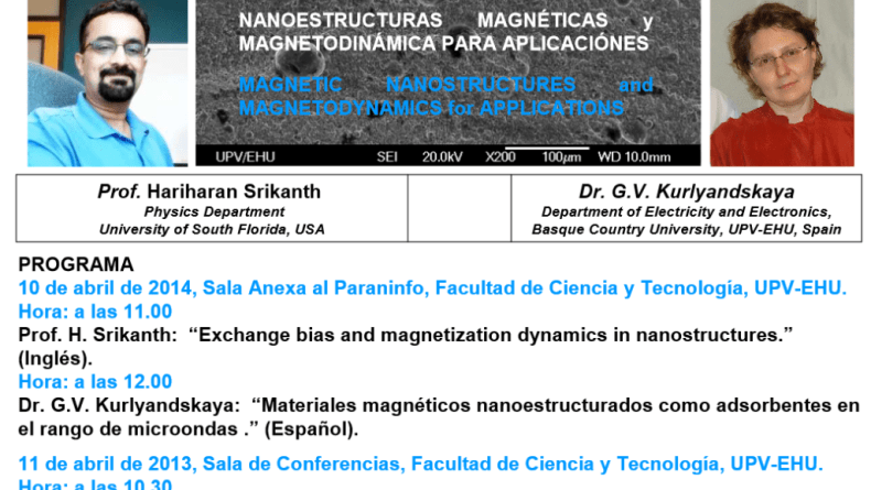 BCMaterials Invited Talk. Prof. Hariharan Srikanth. Physics Department, University of South Florida, USA