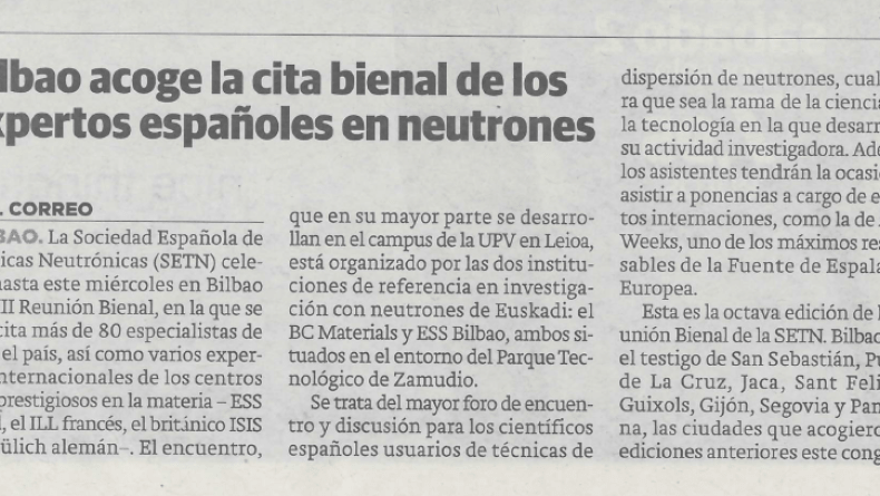 SETN 2016 on spanish press