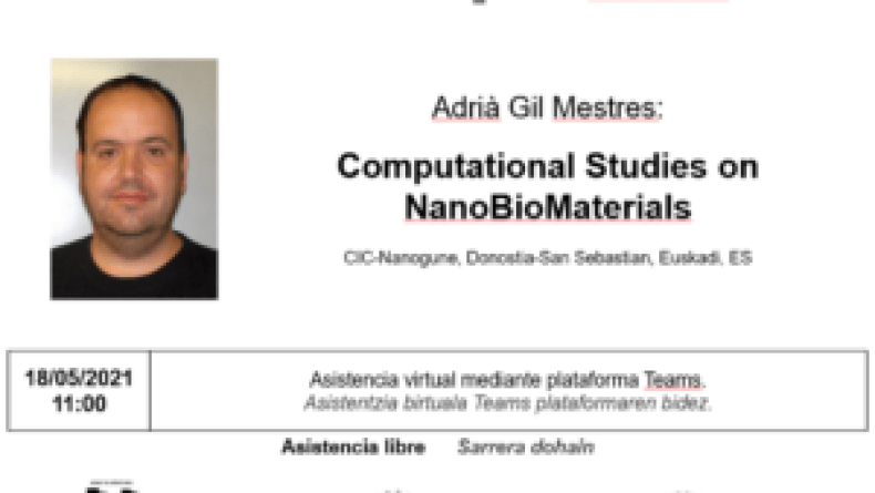 Online seminar BCMaterials Adrià Gil Mestres